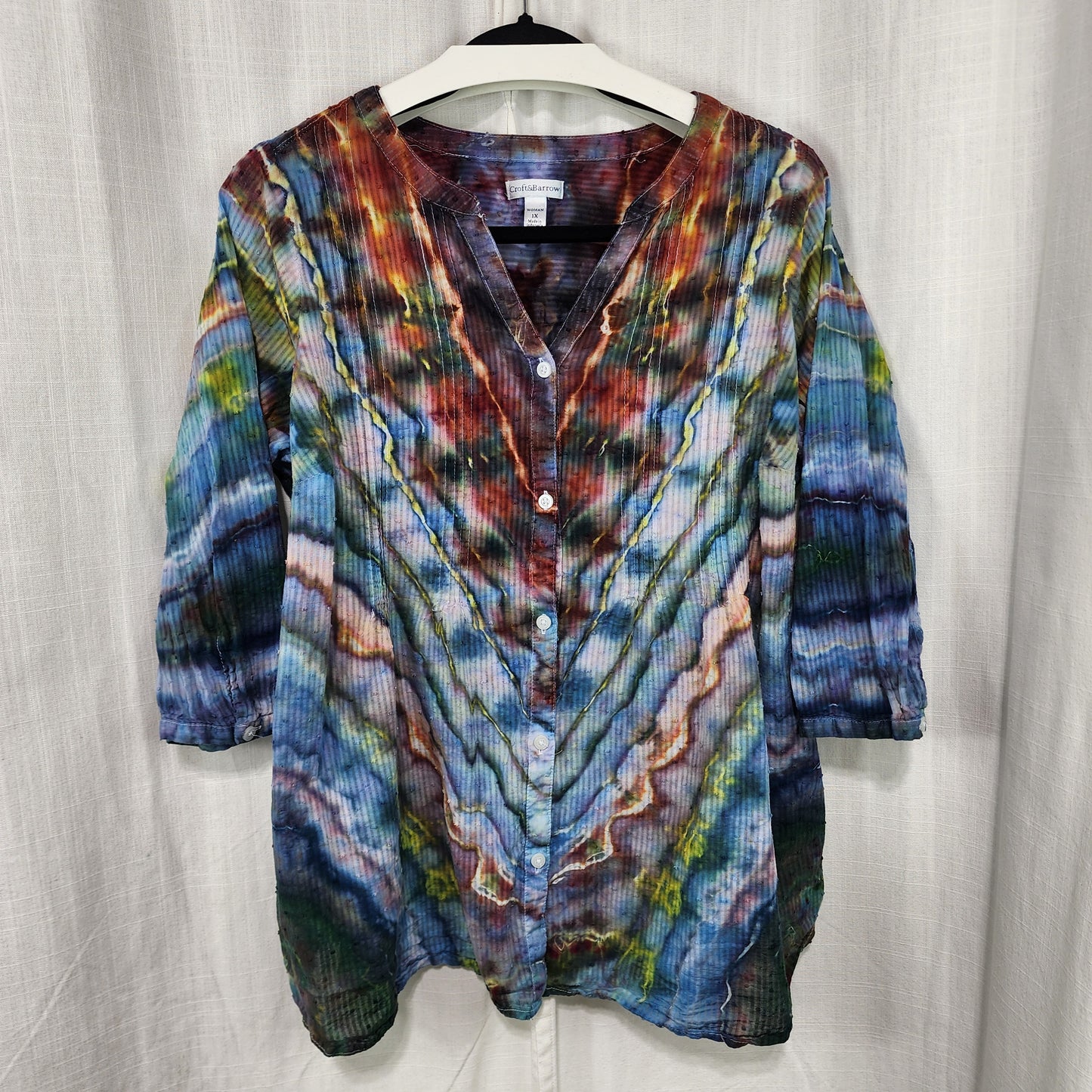 Celestial Storm: Women's button up blouse size 1X