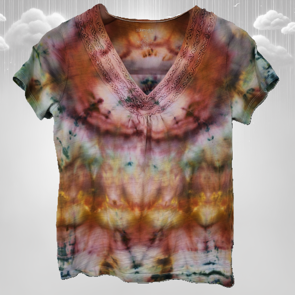 Autumnal Aura: Women's V-neck t-shirt