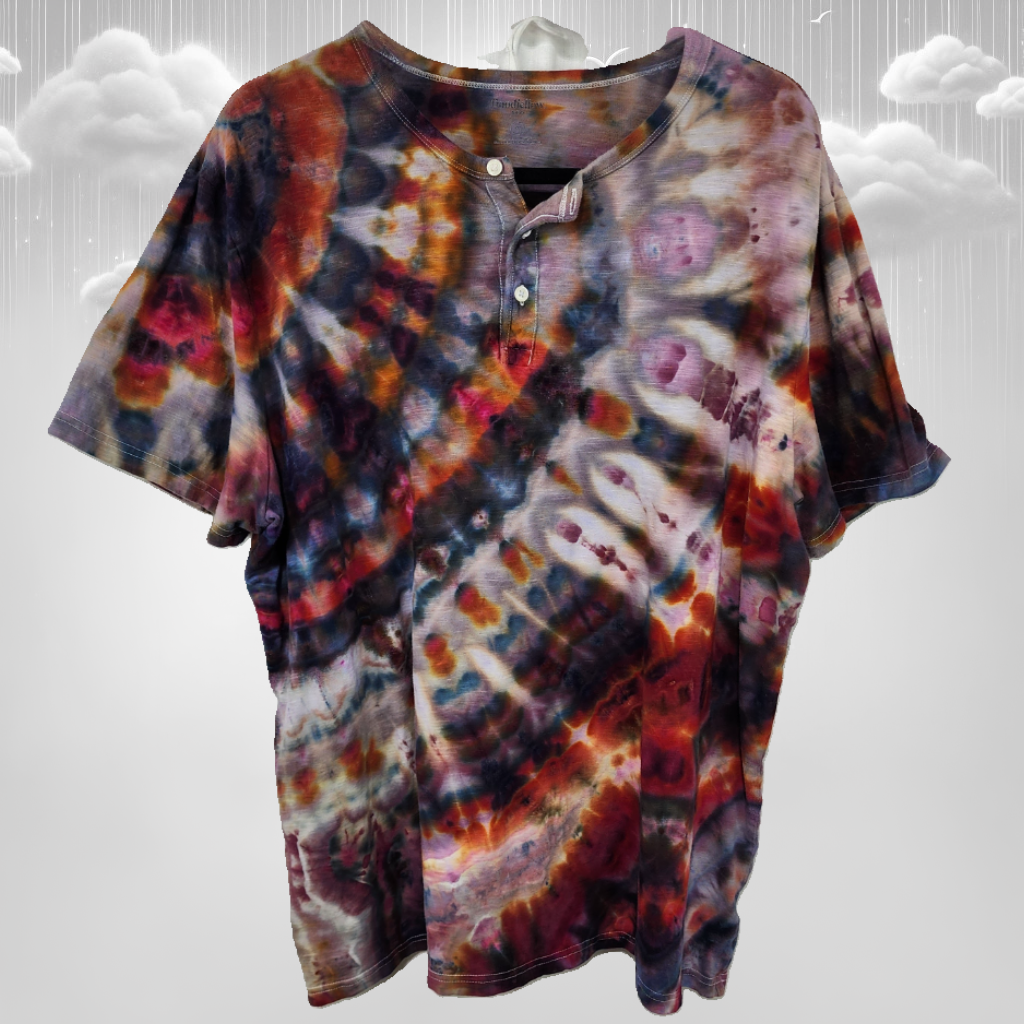 Cosmic Tempest: Men's Henley Size XXL